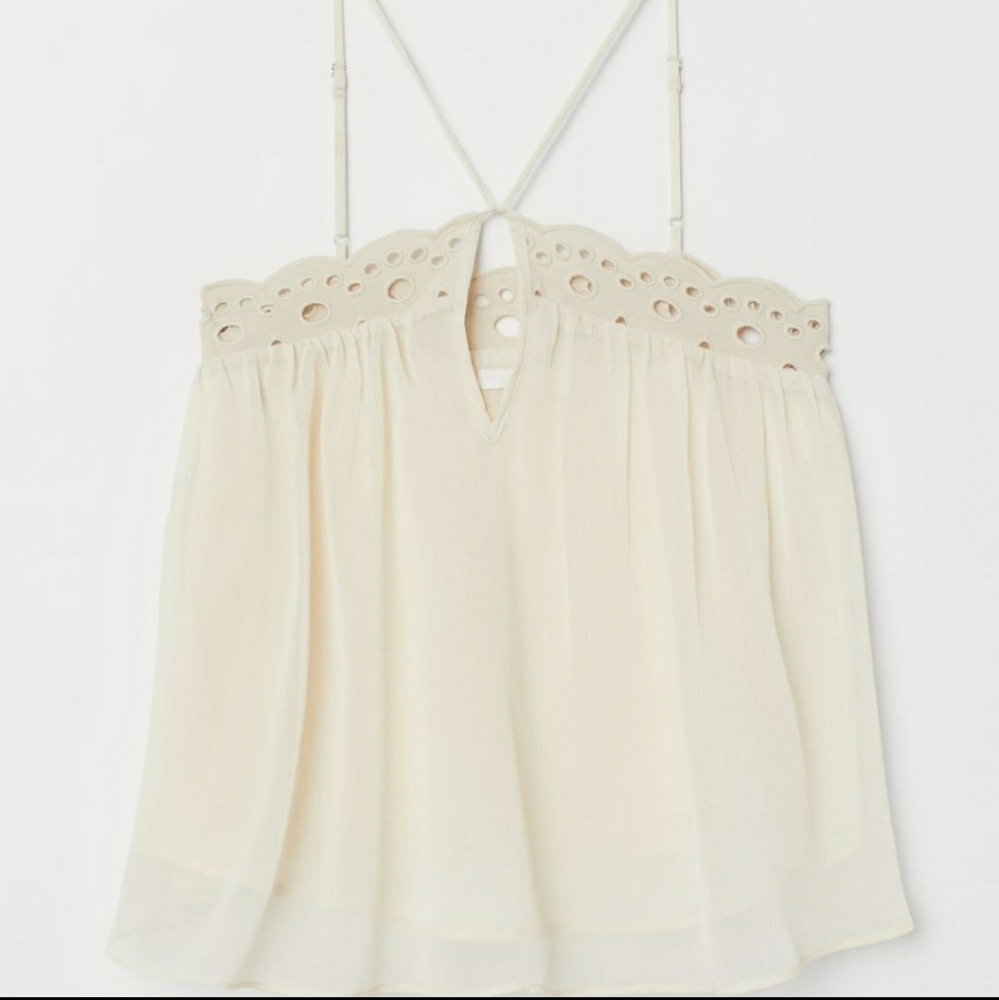 Eyelet embroidery top